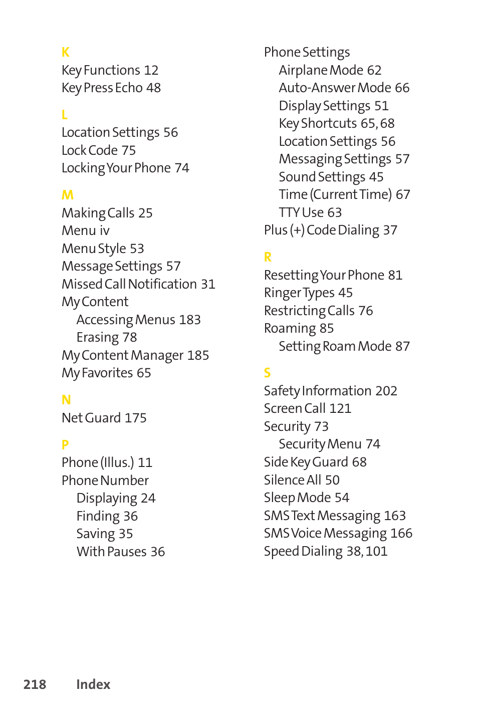 Sprint Nextel Telephone User Manual | Page 234 / 236