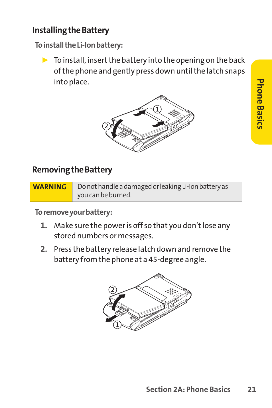 Ph on e b as ics | Sprint Nextel Telephone User Manual | Page 37 / 236