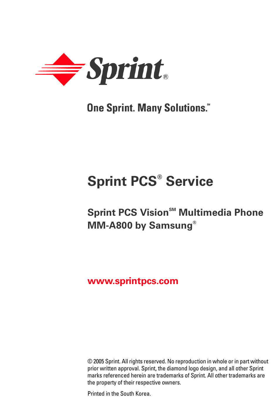 Sprint Nextel MM-A800 User Manual | 318 pages