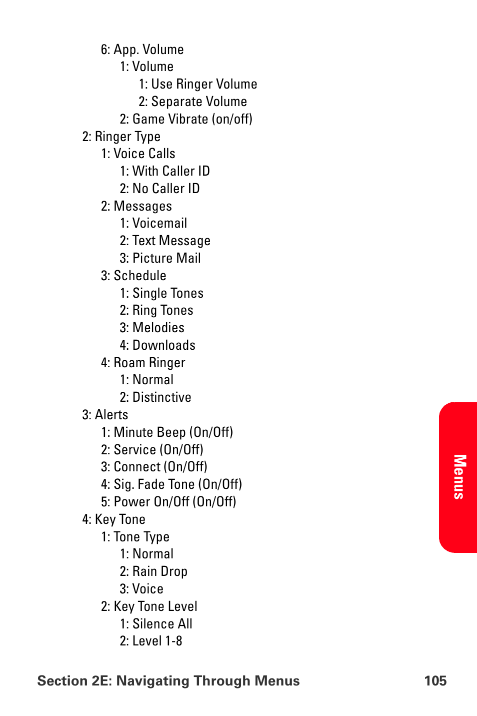 Menu s | Sprint Nextel MM-A800 User Manual | Page 119 / 318
