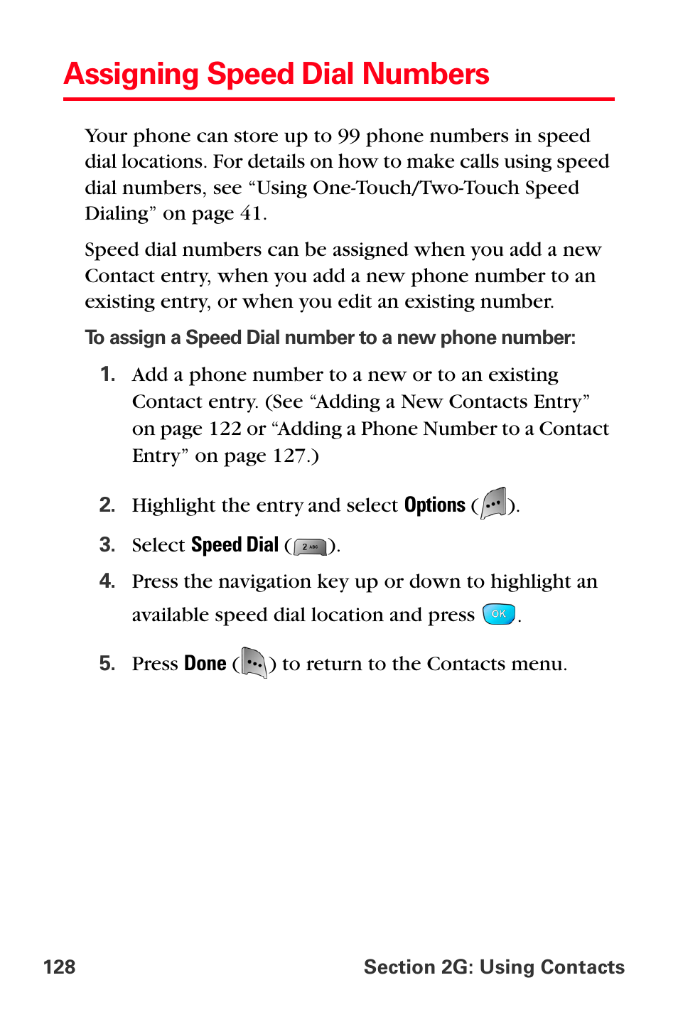 Assigning speed dial numbers, See “assigning speed dial | Sprint Nextel MM-A800 User Manual | Page 142 / 318