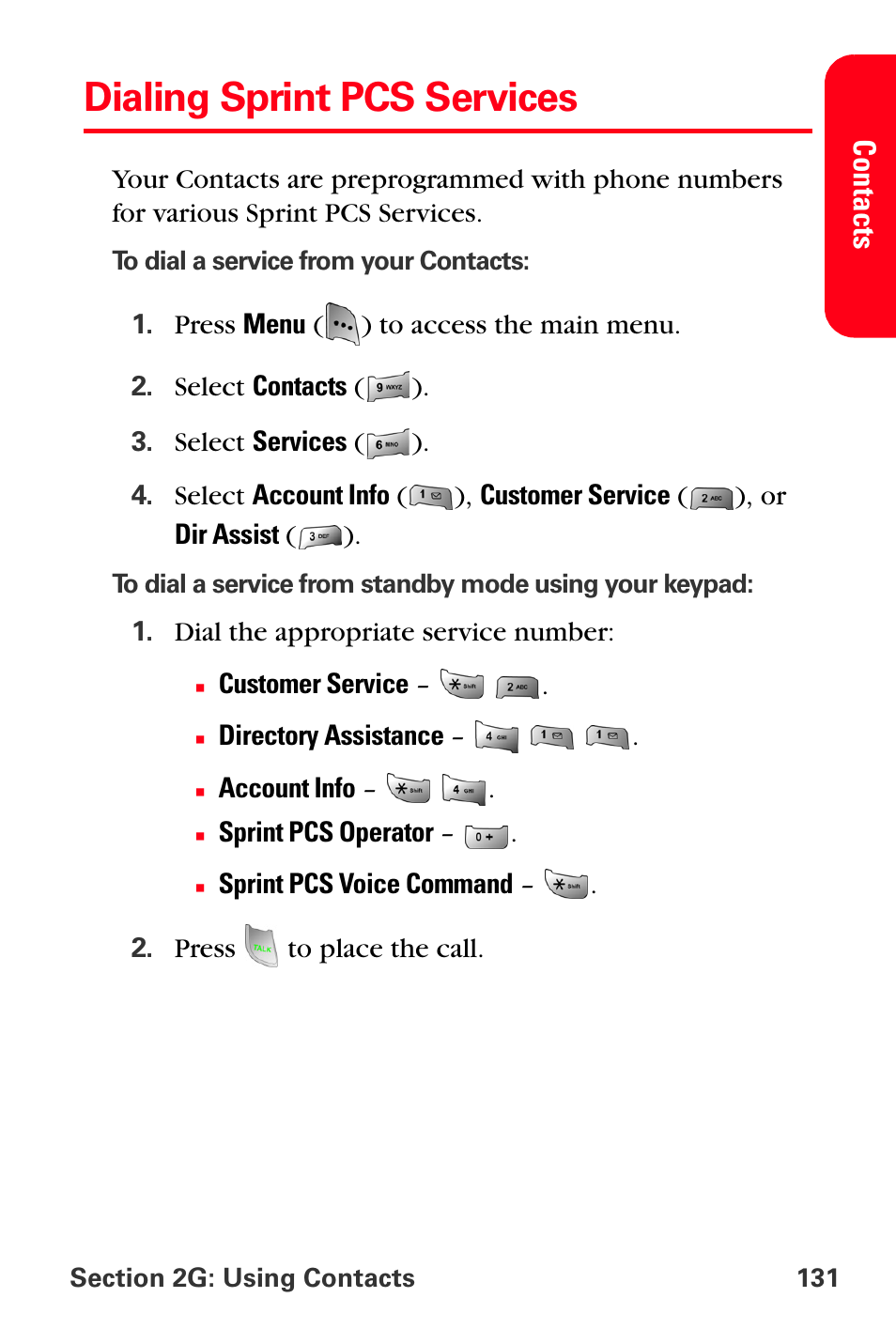 Dialing sprint pcs services | Sprint Nextel MM-A800 User Manual | Page 145 / 318