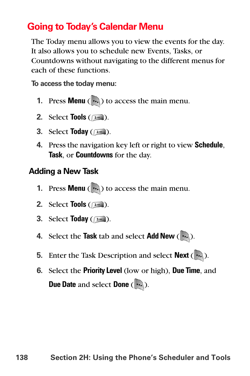 Going to today’s calendar menu | Sprint Nextel MM-A800 User Manual | Page 152 / 318