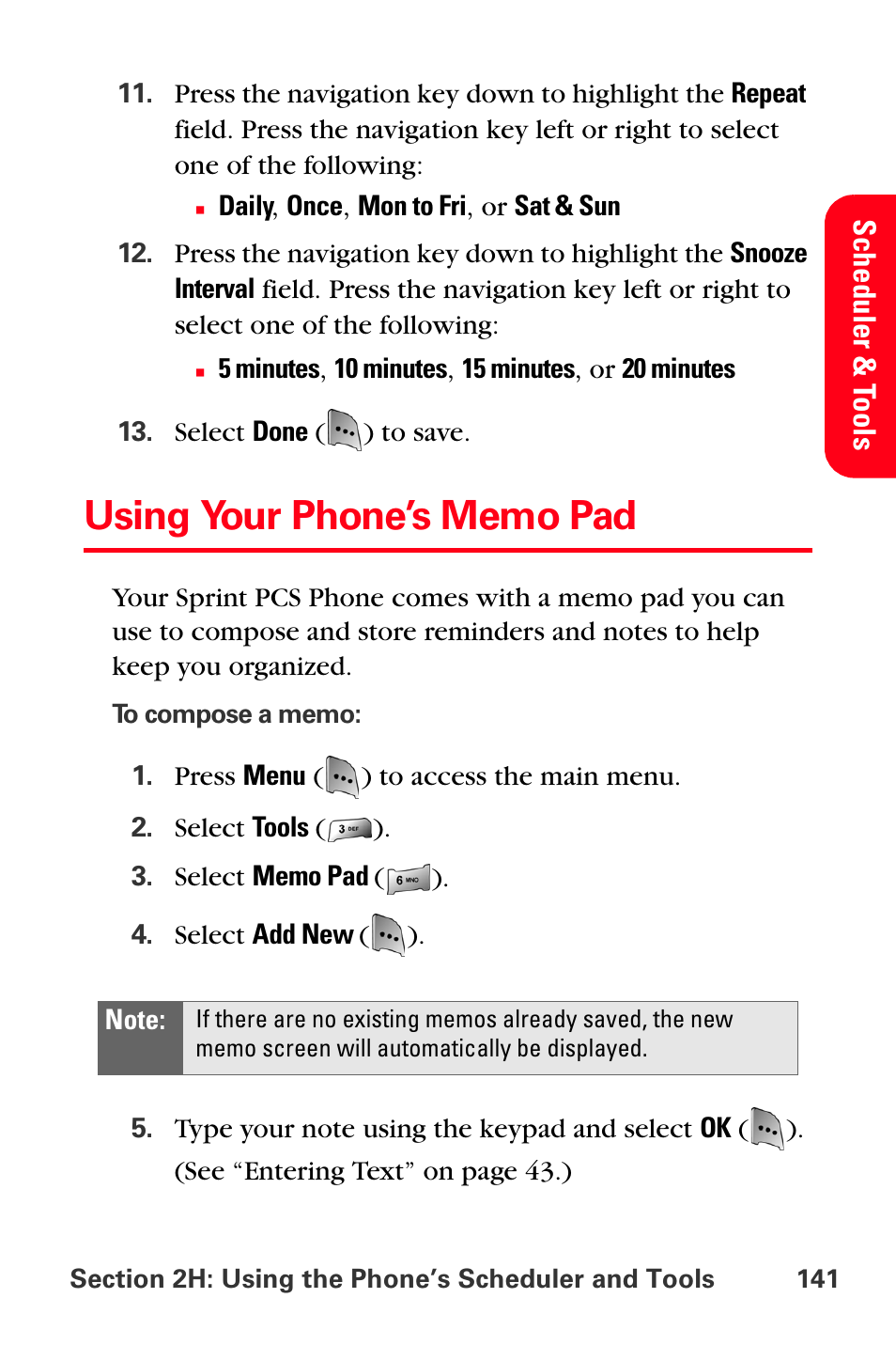 Using your phone’s memo pad | Sprint Nextel MM-A800 User Manual | Page 155 / 318