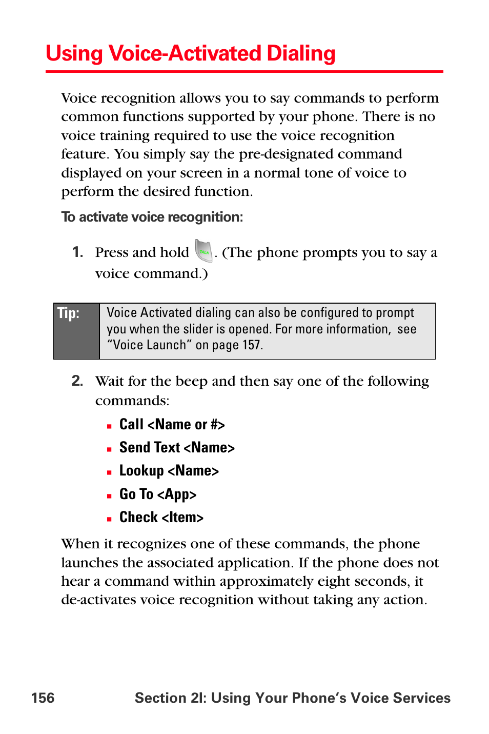 Using voice-activated dialing | Sprint Nextel MM-A800 User Manual | Page 170 / 318