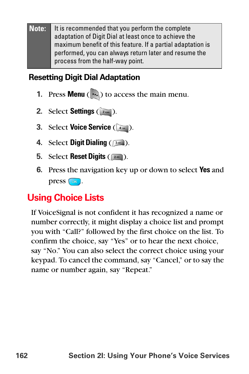 Using choice lists | Sprint Nextel MM-A800 User Manual | Page 176 / 318