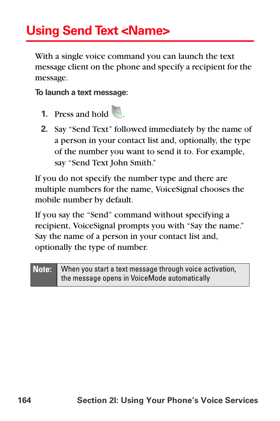 Using send text <name | Sprint Nextel MM-A800 User Manual | Page 178 / 318