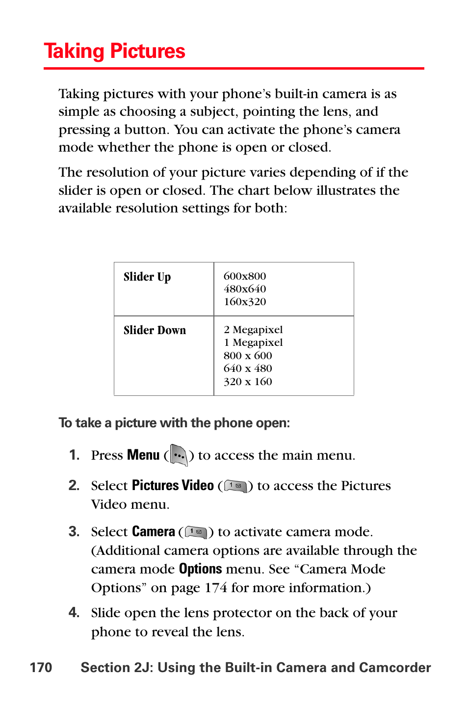 Taking pictures | Sprint Nextel MM-A800 User Manual | Page 184 / 318