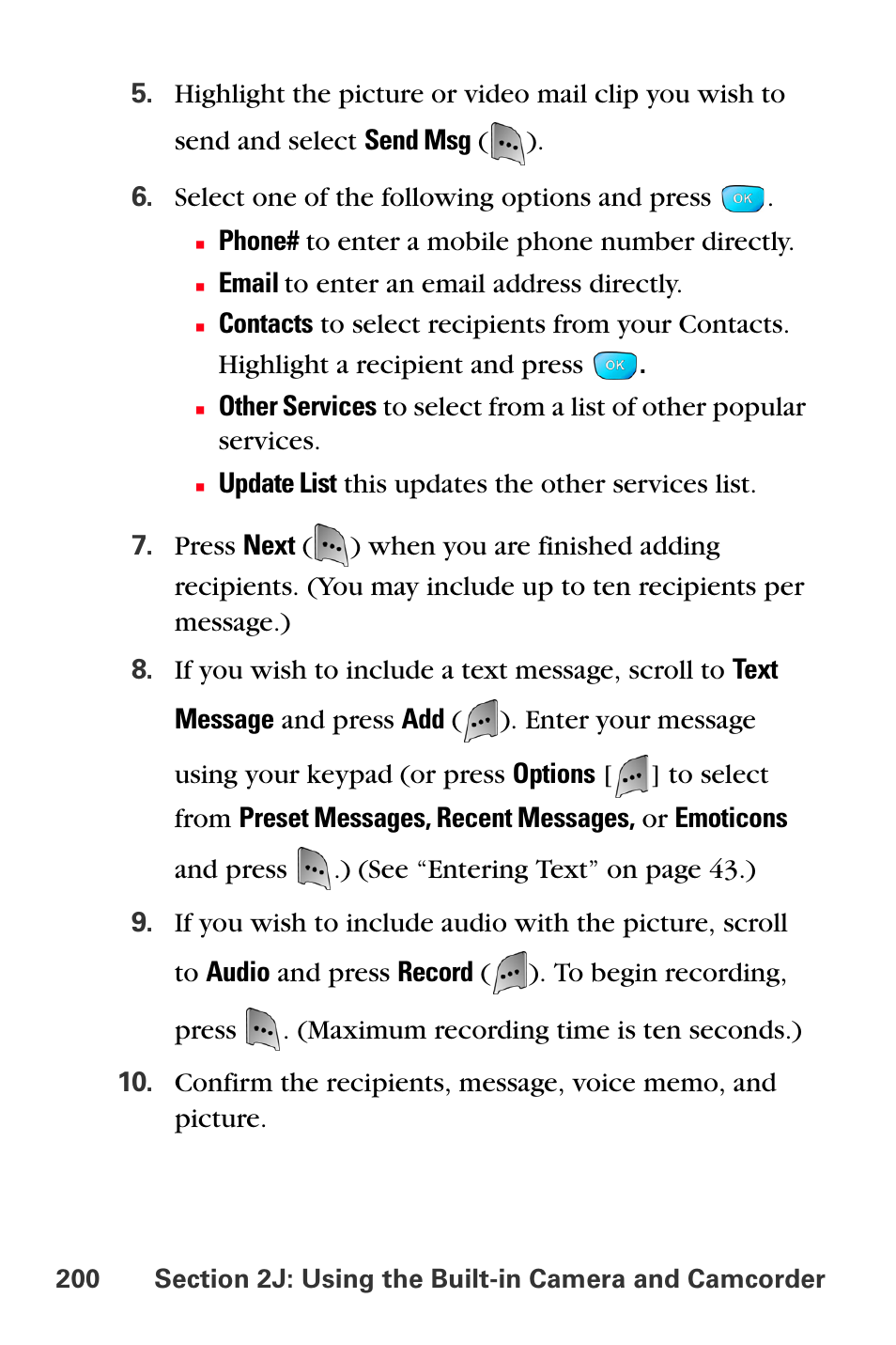 Sprint Nextel MM-A800 User Manual | Page 214 / 318