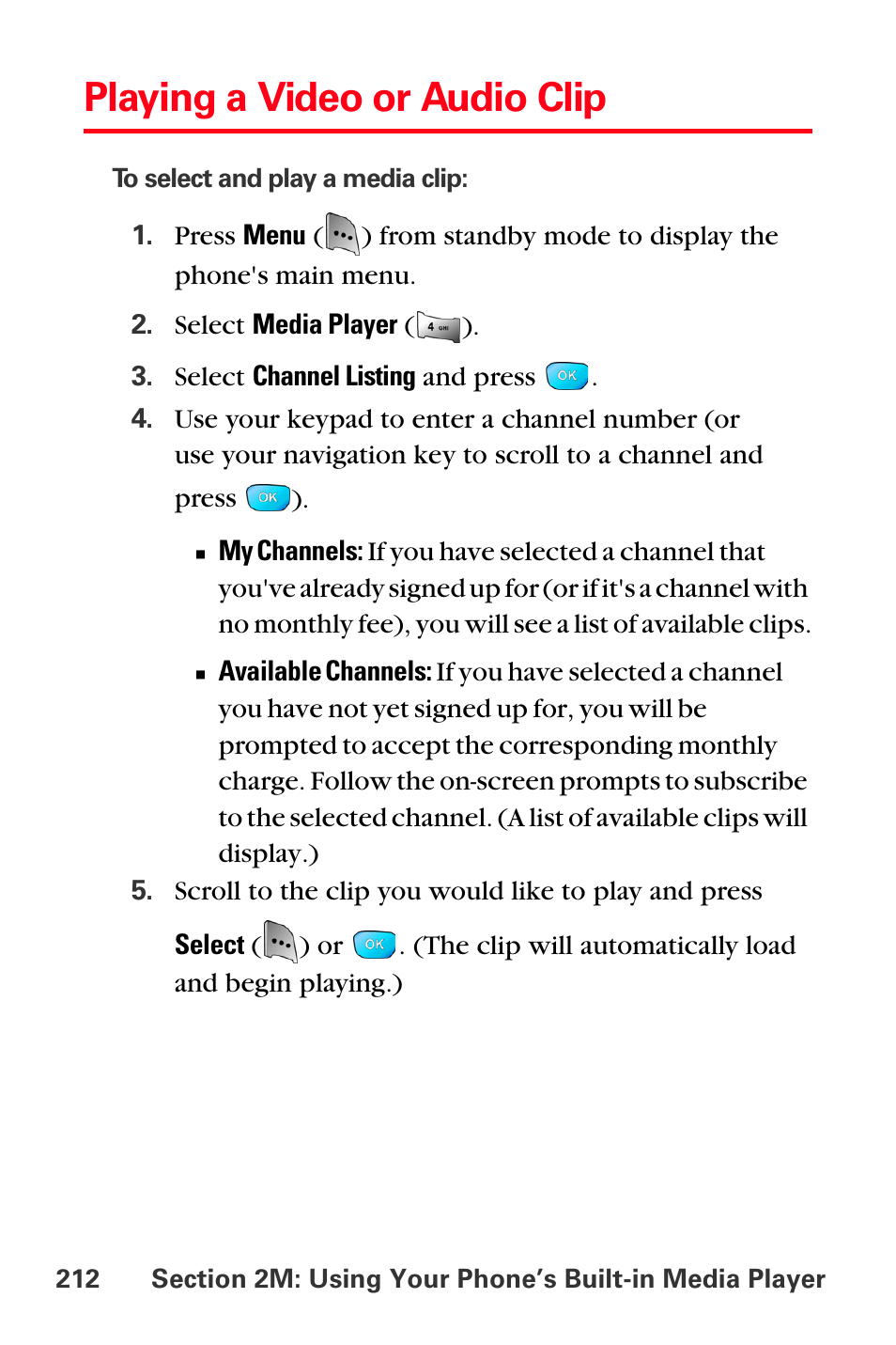 Playing a video or audio clip | Sprint Nextel MM-A800 User Manual | Page 226 / 318
