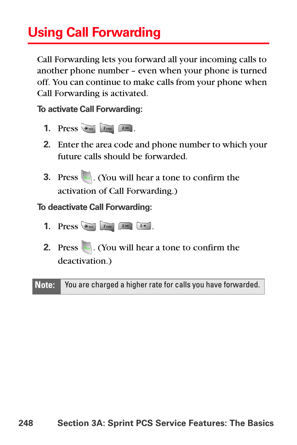 Using call forwarding | Sprint Nextel MM-A800 User Manual | Page 262 / 318