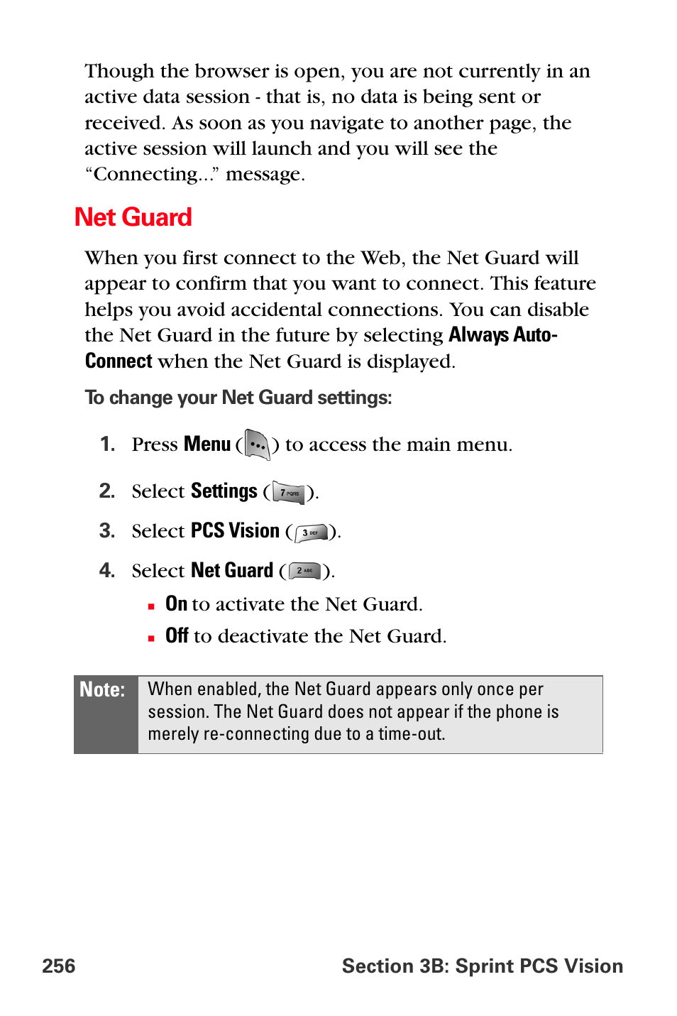 Net guard | Sprint Nextel MM-A800 User Manual | Page 270 / 318