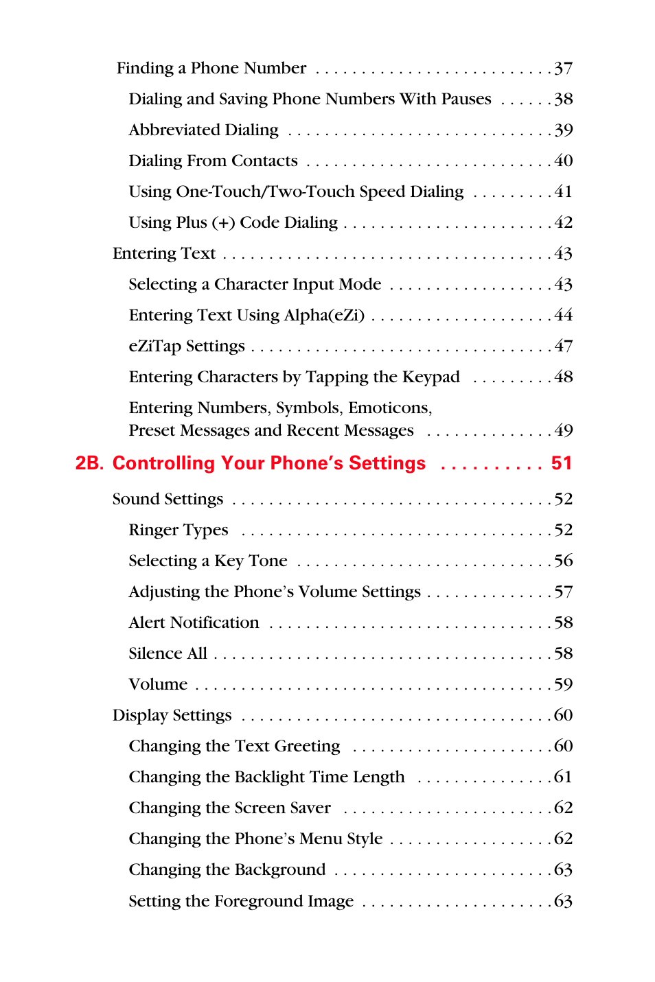 2b. controlling your phone’s settings 51 | Sprint Nextel MM-A800 User Manual | Page 4 / 318