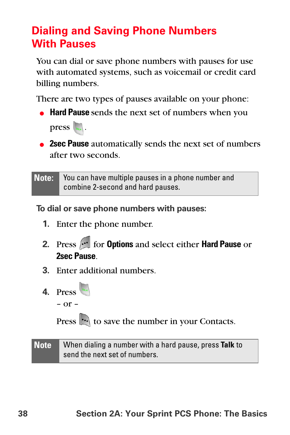 Dialing and saving phone numbers with pauses | Sprint Nextel MM-A800 User Manual | Page 52 / 318