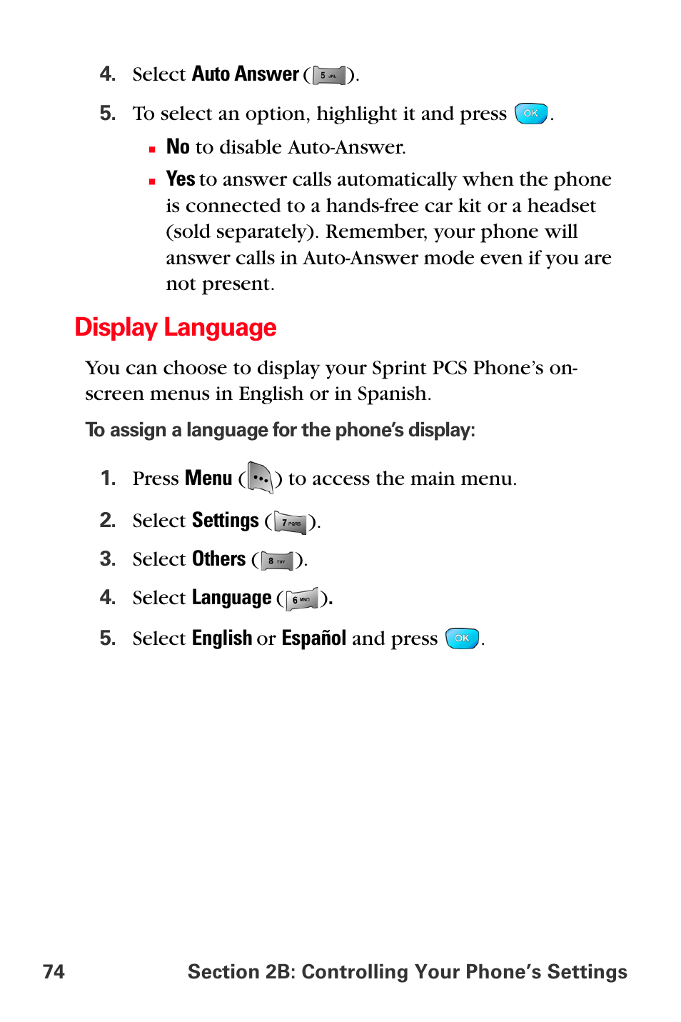 Display language | Sprint Nextel MM-A800 User Manual | Page 88 / 318