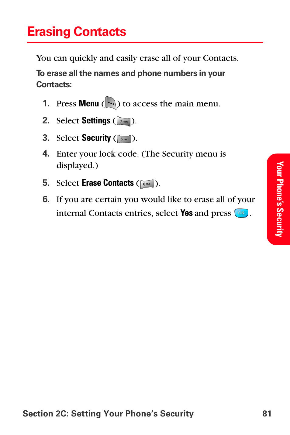 Erasing contacts | Sprint Nextel MM-A800 User Manual | Page 95 / 318