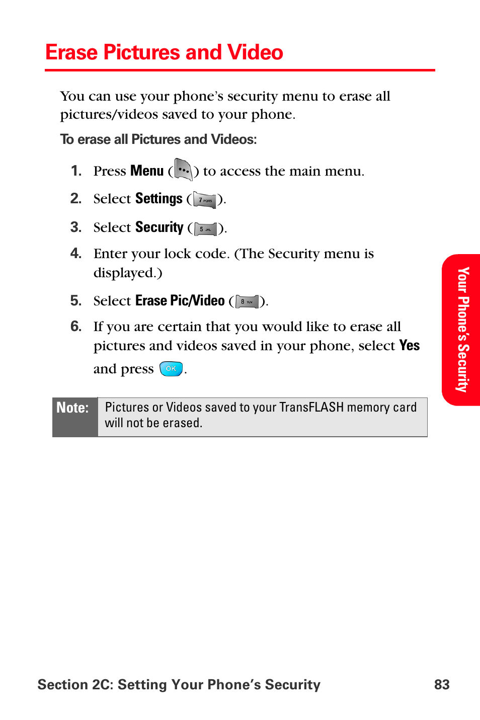 Erase pictures and video | Sprint Nextel MM-A800 User Manual | Page 97 / 318