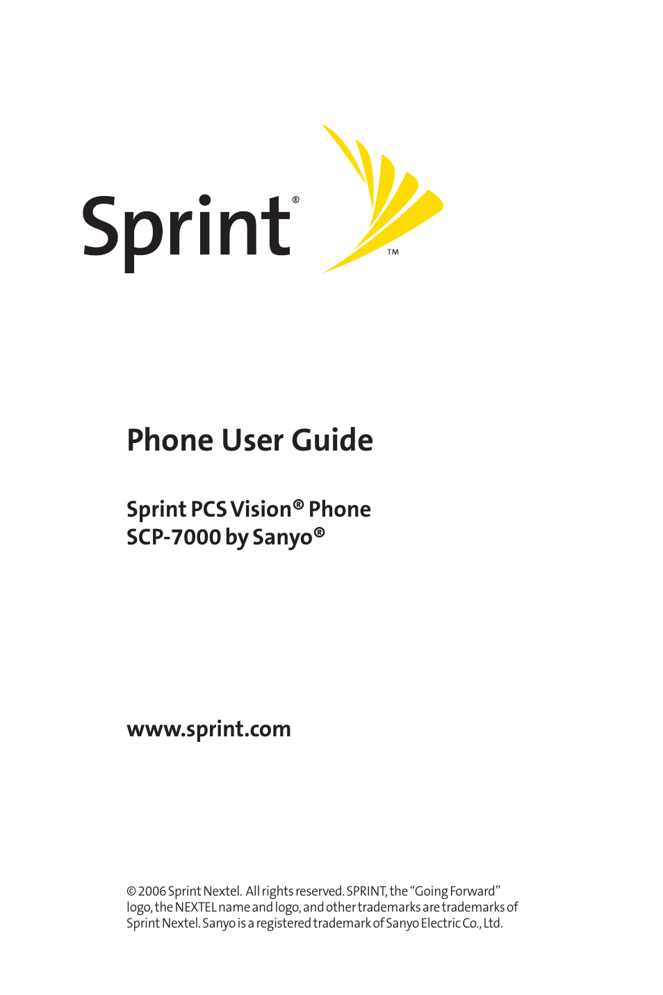 Sprint Nextel SPRINT PCSVISION SCP-7000 User Manual | 254 pages