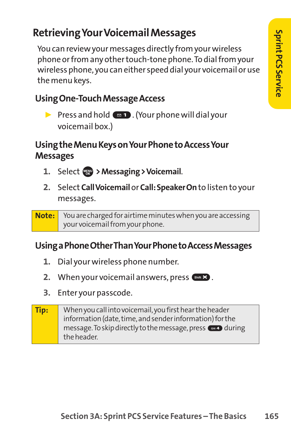 Retrievingyour voicemail messages | Sprint Nextel SPRINT PCSVISION SCP-7000 User Manual | Page 181 / 254