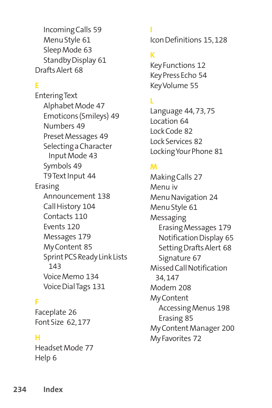 Sprint Nextel SPRINT PCSVISION SCP-7000 User Manual | Page 250 / 254