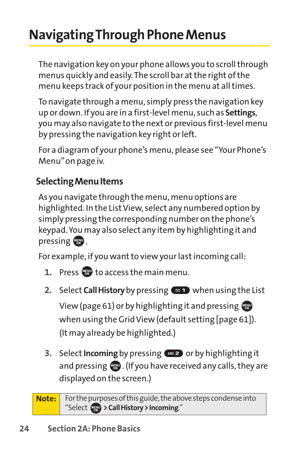 Navigating through phone menus | Sprint Nextel SPRINT PCSVISION SCP-7000 User Manual | Page 40 / 254