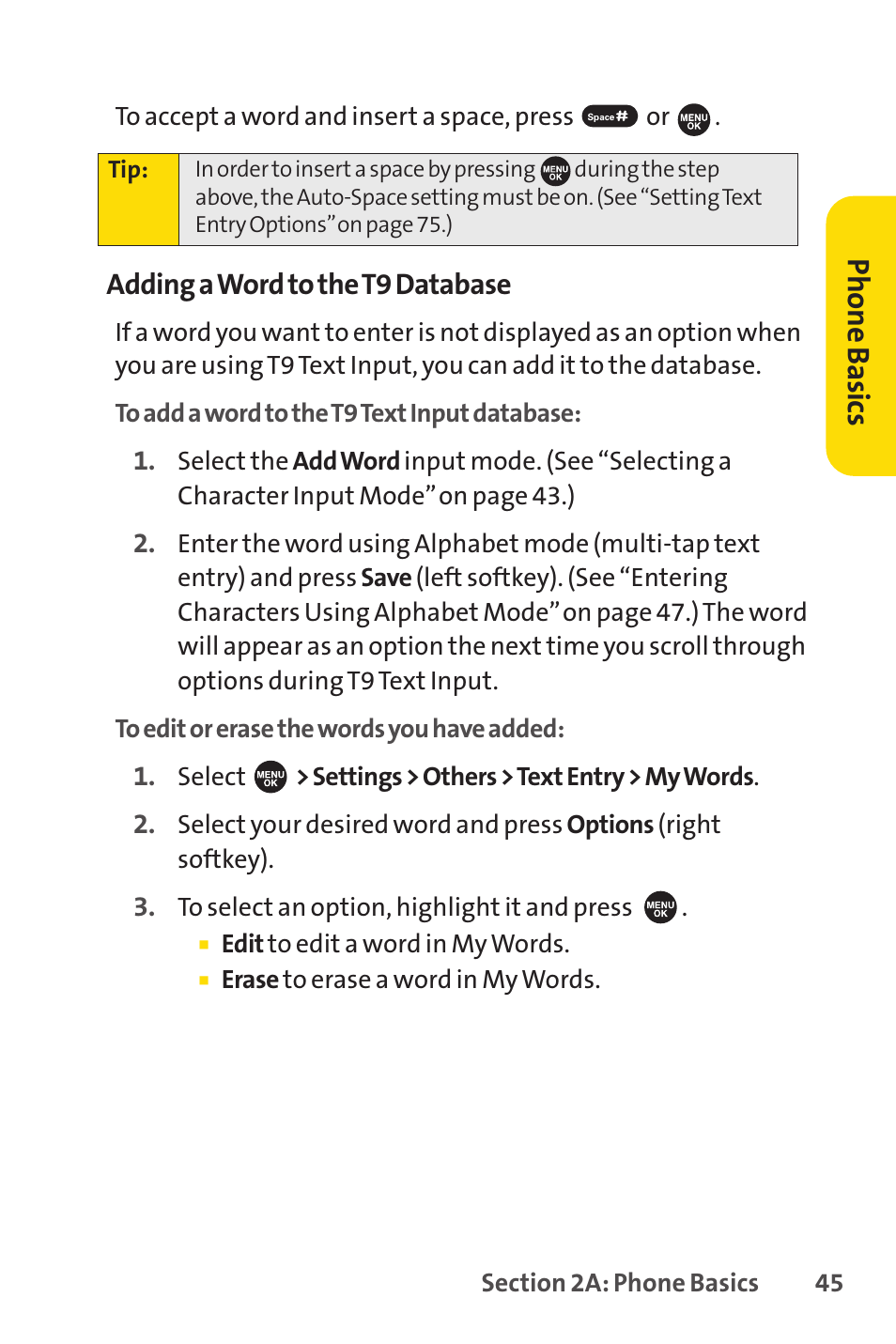 Ph on e b as ics | Sprint Nextel SPRINT PCSVISION SCP-7000 User Manual | Page 61 / 254