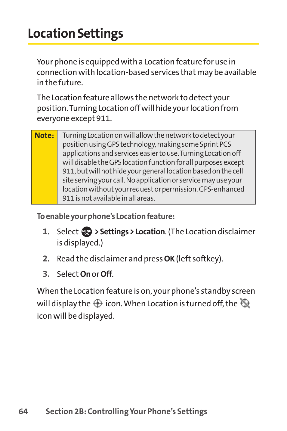 Location settings | Sprint Nextel SPRINT PCSVISION SCP-7000 User Manual | Page 80 / 254