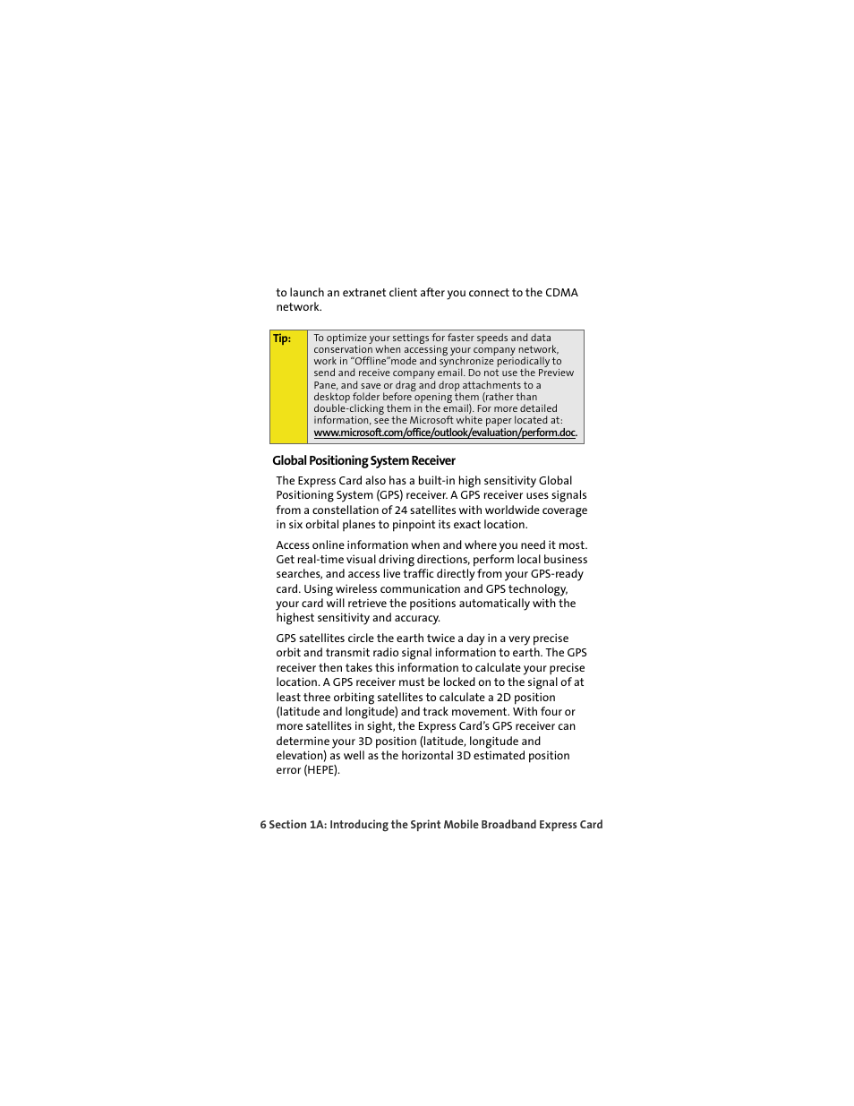 Global positioning system receiver | Sprint Nextel MERLIN EX720 User Manual | Page 12 / 135