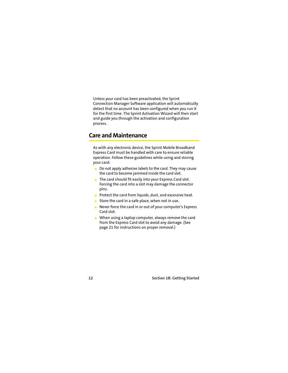 Care and maintenance | Sprint Nextel MERLIN EX720 User Manual | Page 18 / 135