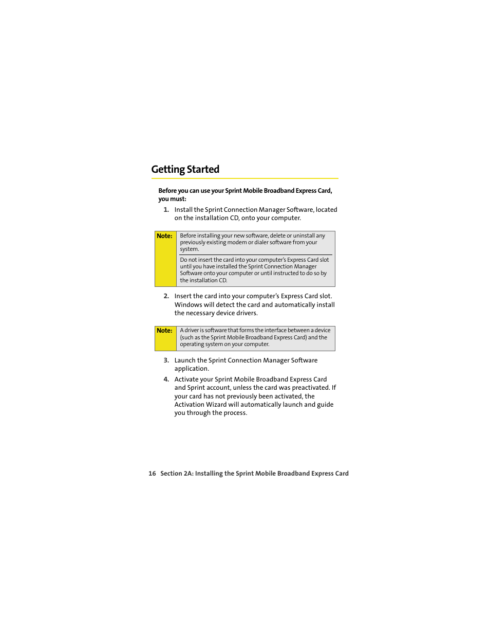 Getting started | Sprint Nextel MERLIN EX720 User Manual | Page 22 / 135