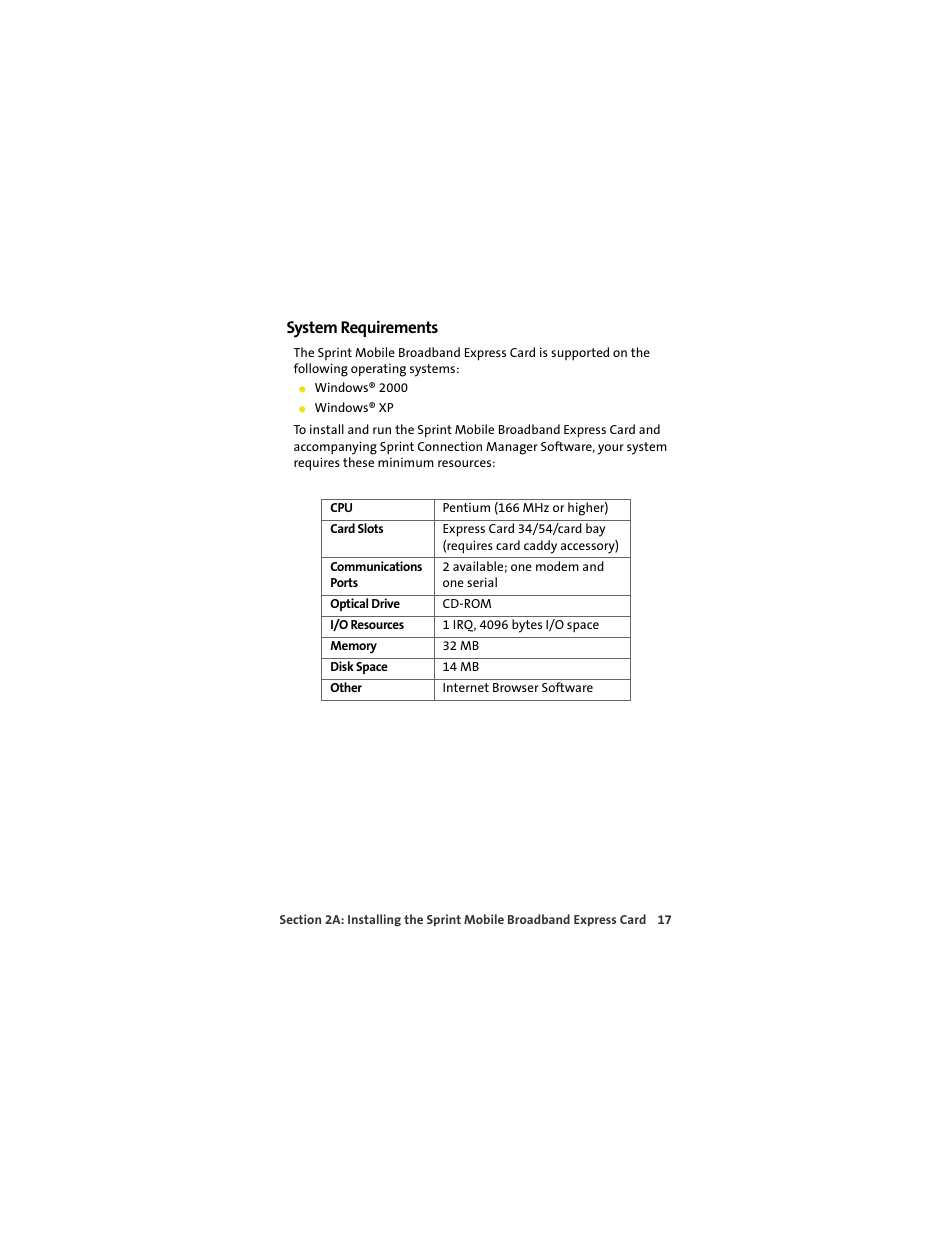 System requirements | Sprint Nextel MERLIN EX720 User Manual | Page 23 / 135