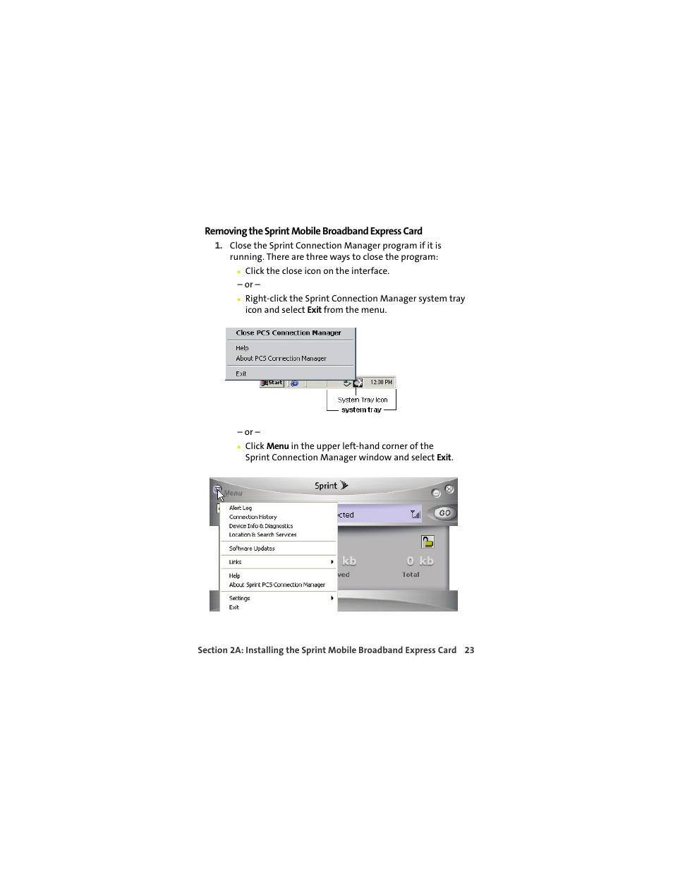 Removing the sprint mobile broadband express card | Sprint Nextel MERLIN EX720 User Manual | Page 29 / 135