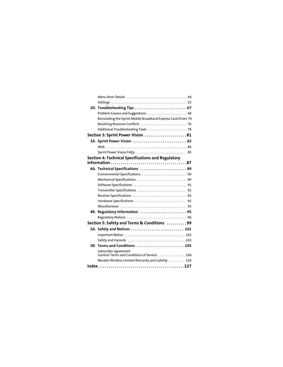Sprint Nextel MERLIN EX720 User Manual | Page 4 / 135