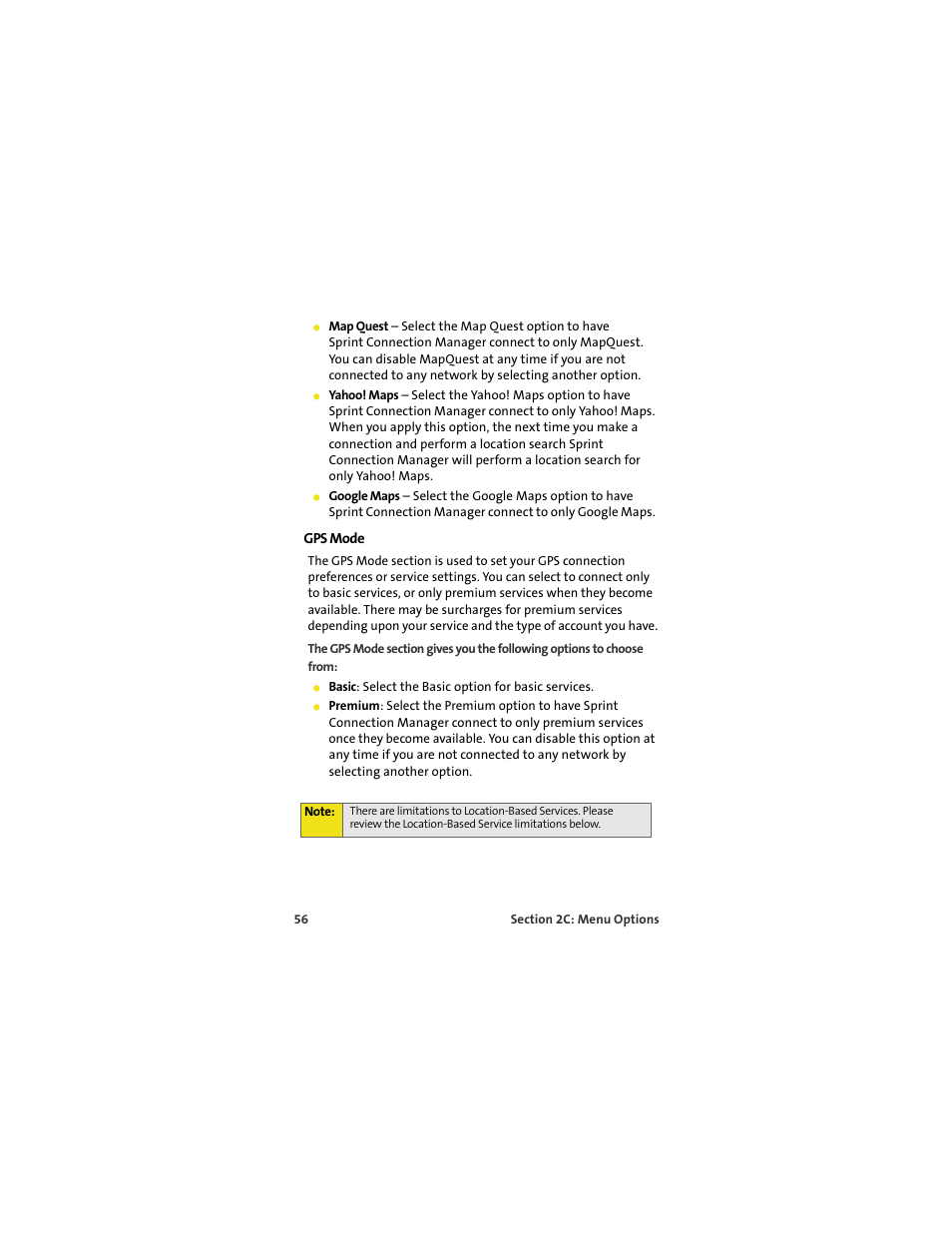 Gps mode | Sprint Nextel MERLIN EX720 User Manual | Page 62 / 135