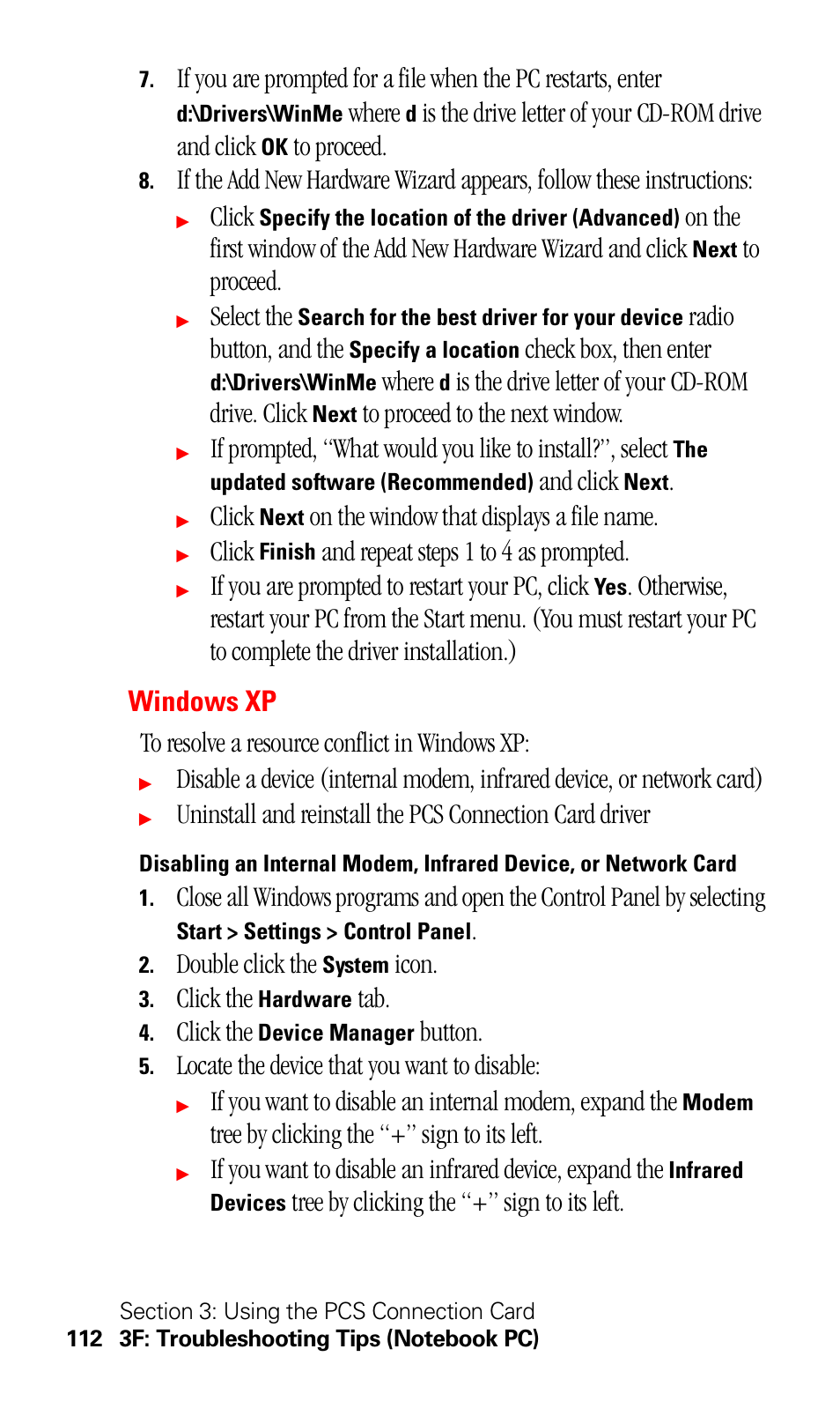 Windows xp, Where, Is the drive letter of your cd-rom drive and click | Click, Select the, Radio button, and the, Check box, then enter, Is the drive letter of your cd-rom drive. click, And click, On the window that displays a file name | Sprint Nextel 550 User Manual | Page 118 / 175