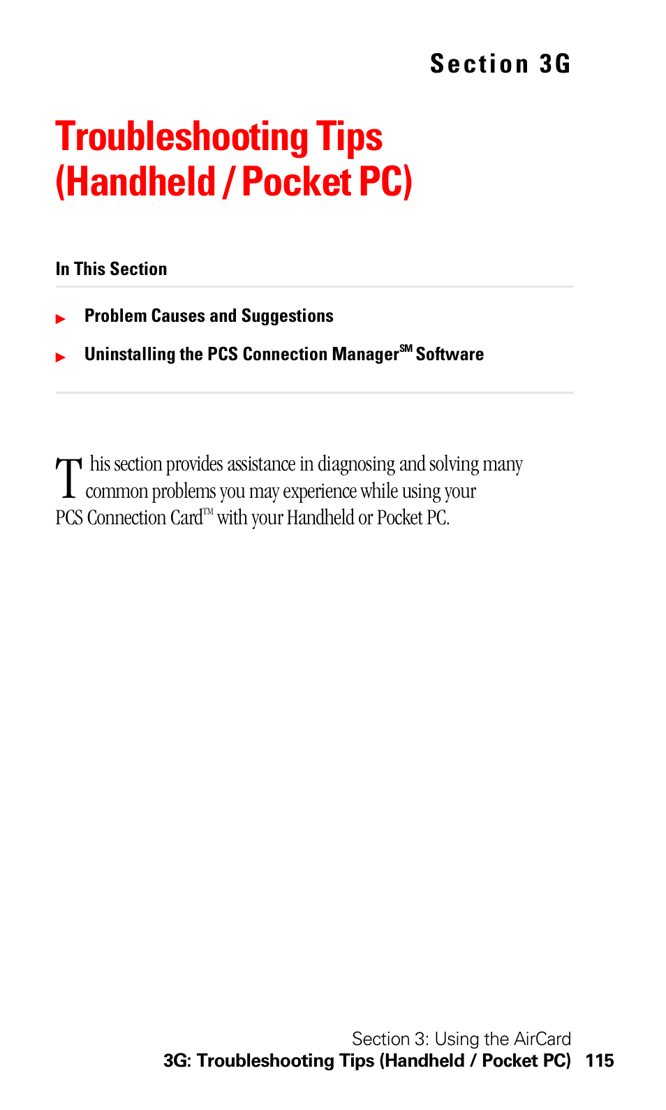 Troubleshooting tips (handheld / pocket pc), 3g. troubleshooting tips (handheld / pocket pc) | Sprint Nextel 550 User Manual | Page 121 / 175