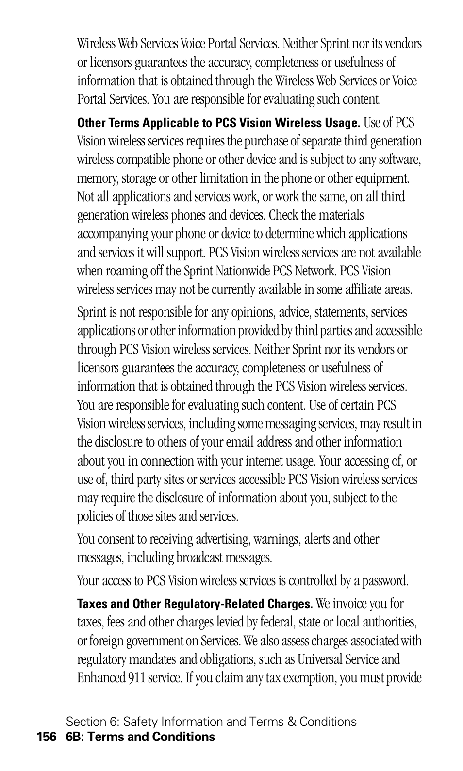 Sprint Nextel 550 User Manual | Page 162 / 175