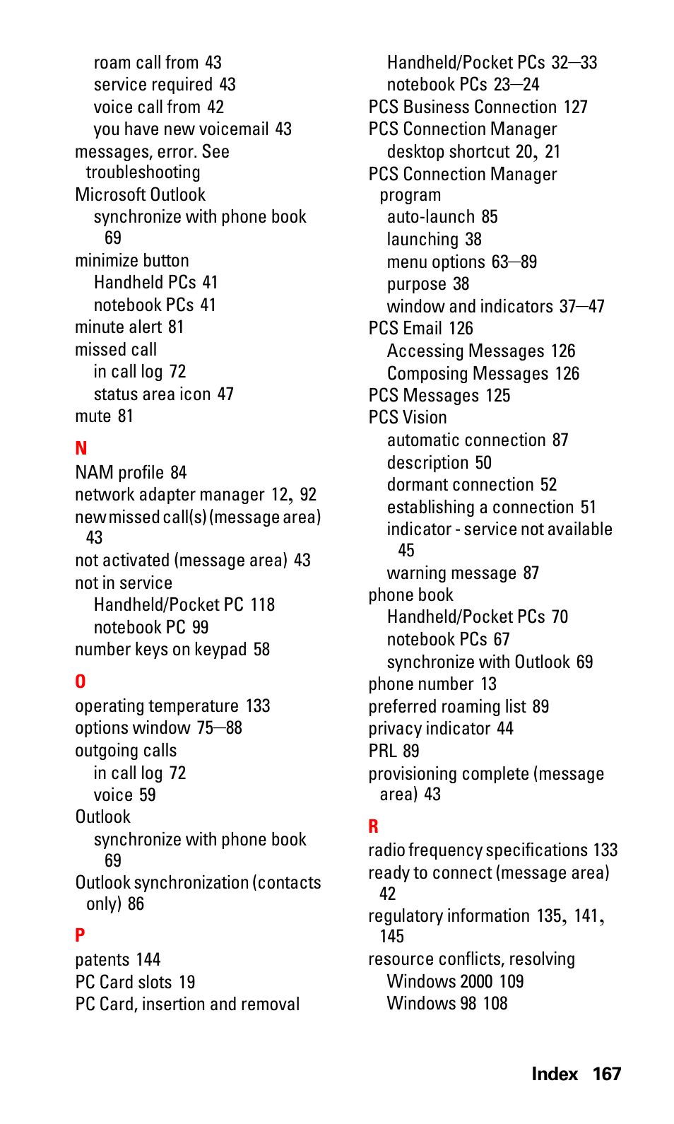Sprint Nextel 550 User Manual | Page 173 / 175