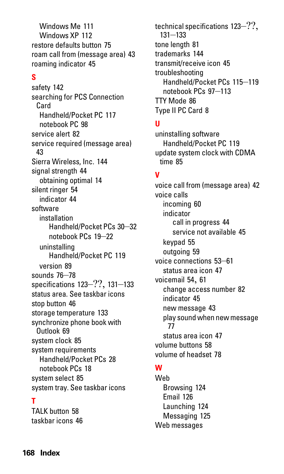 Sprint Nextel 550 User Manual | Page 174 / 175