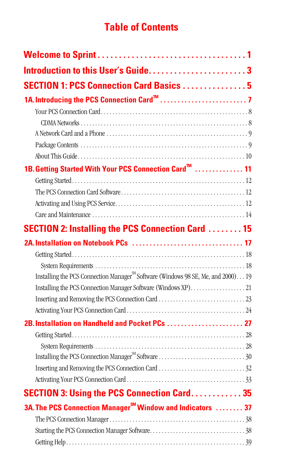 Sprint Nextel 550 User Manual | Page 3 / 175