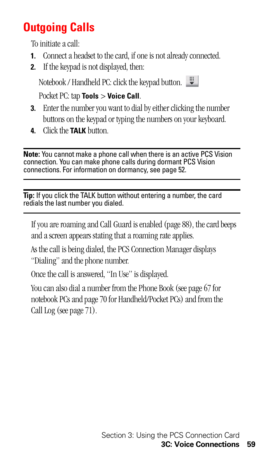 Outgoing calls | Sprint Nextel 550 User Manual | Page 65 / 175