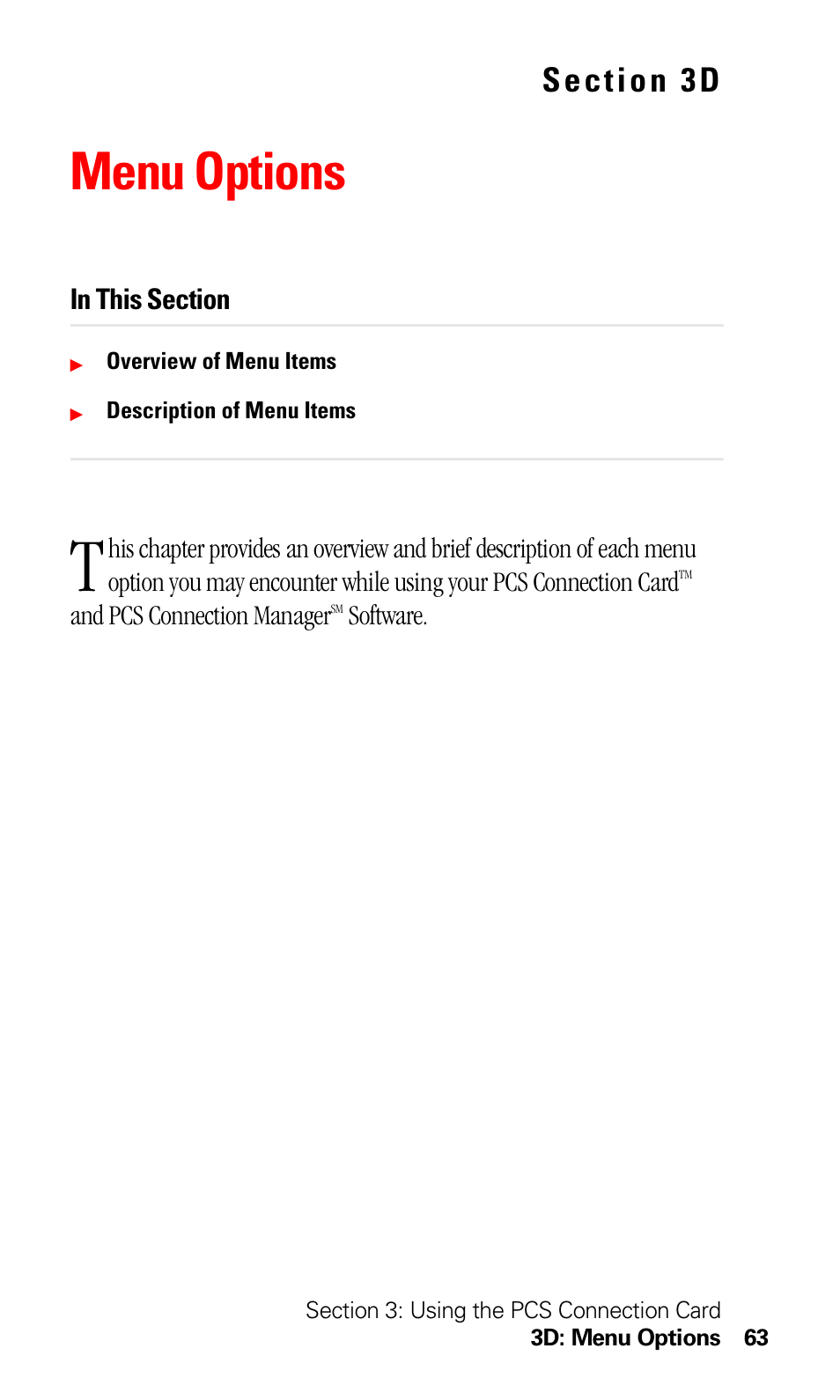 Menu options, 3d. menu options | Sprint Nextel 550 User Manual | Page 69 / 175