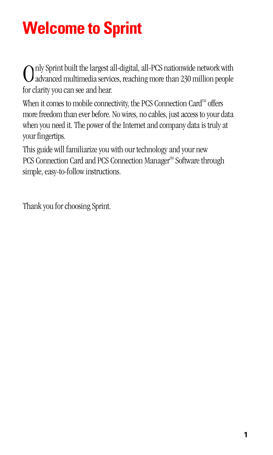 Welcome to sprint | Sprint Nextel 550 User Manual | Page 7 / 175