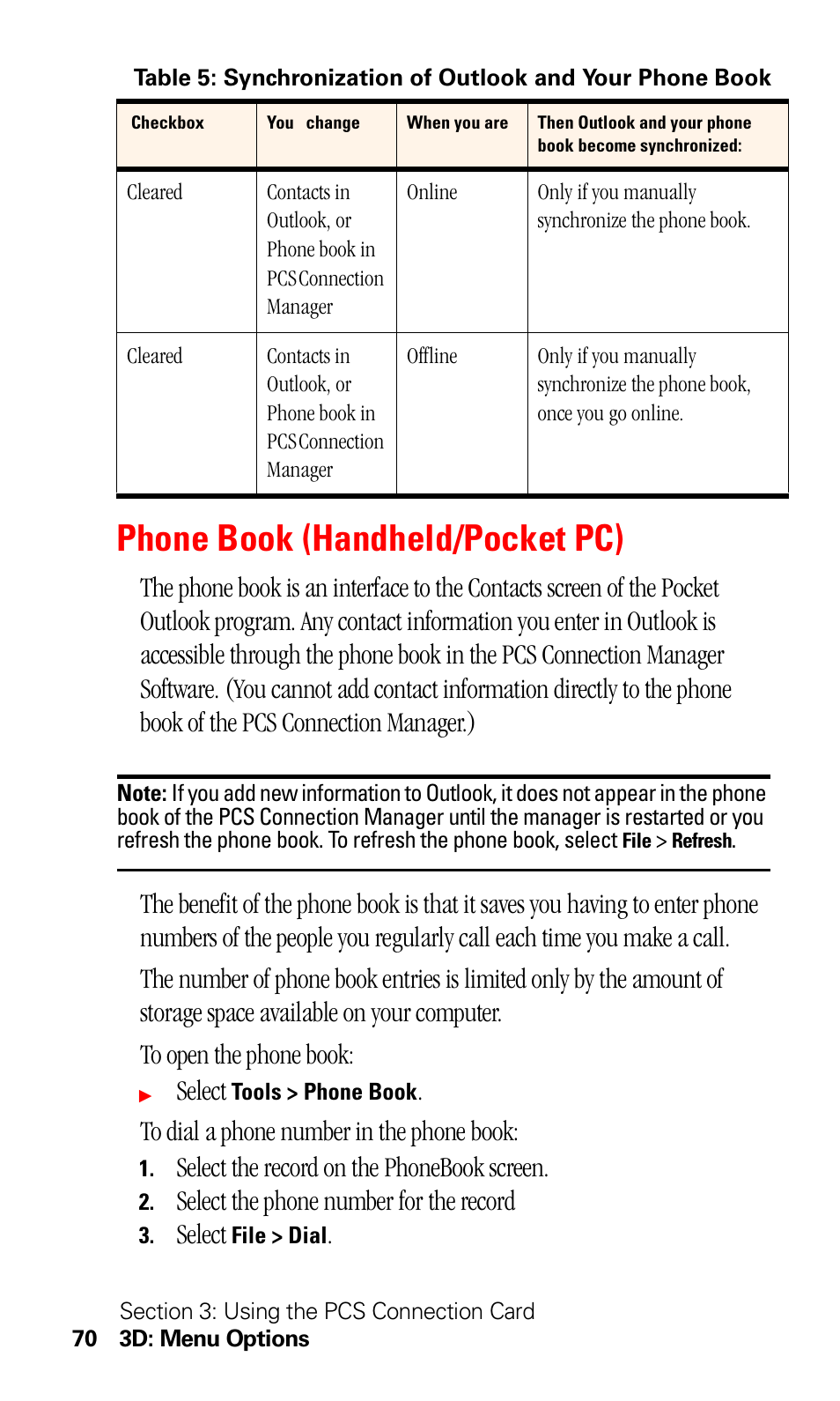 Phone book (handheld/pocket pc), Select, Select the record on the phonebook screen | Select the phone number for the record | Sprint Nextel 550 User Manual | Page 76 / 175