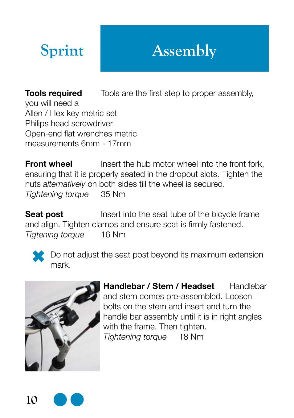 Sprint assembly 6 | Sprint Nextel eZee Bike User Manual | Page 10 / 26