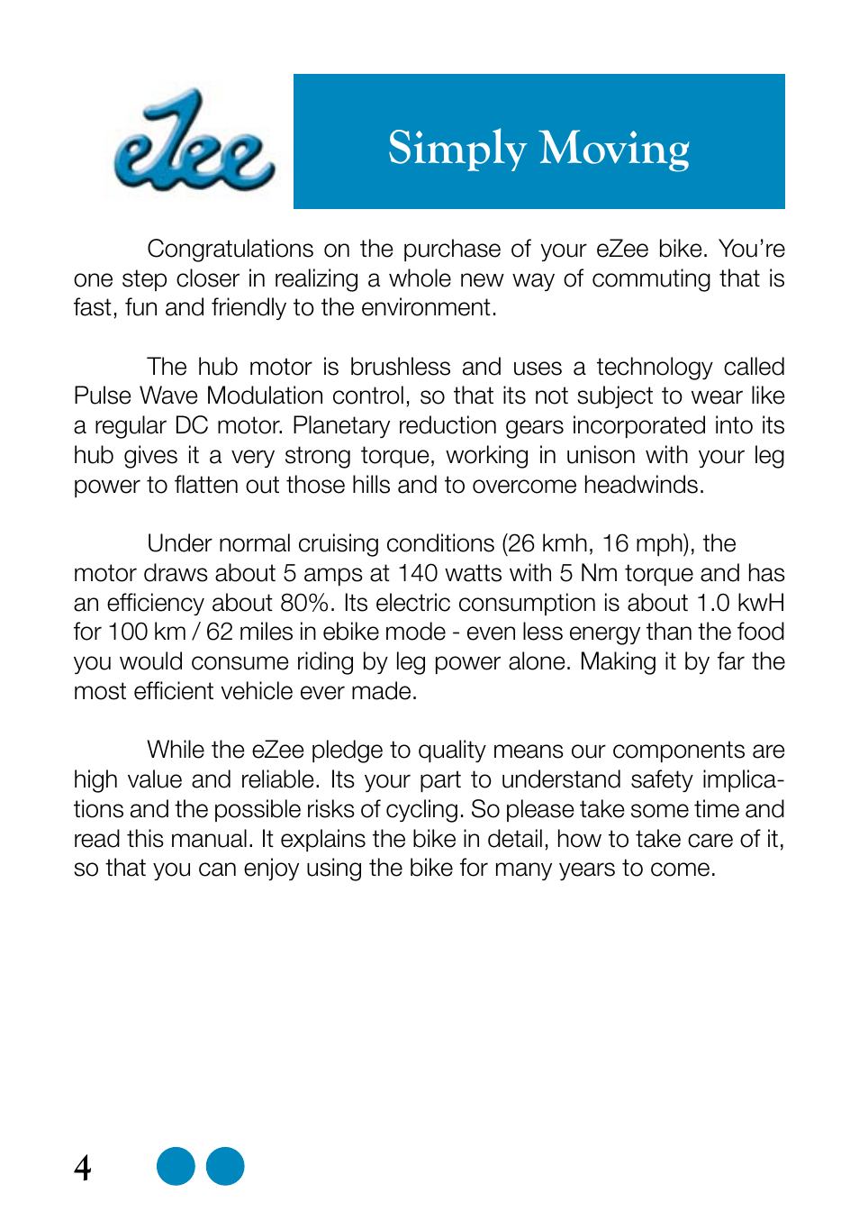 Simply moving | Sprint Nextel eZee Bike User Manual | Page 4 / 26