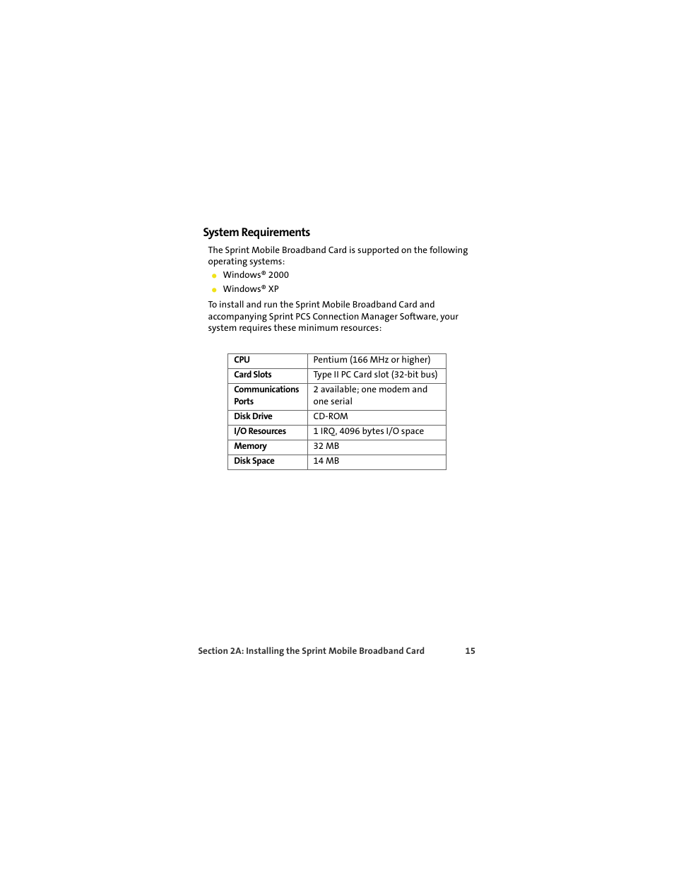 System requirements | Sprint Nextel S720 User Manual | Page 21 / 119