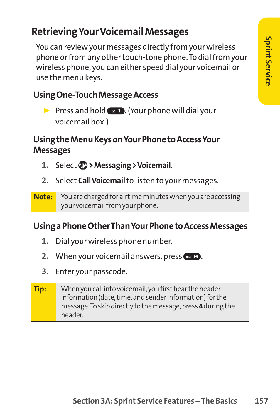 Retrieving your voicemail messages | Sprint Nextel SprintVision Katana 2 User Manual | Page 173 / 236