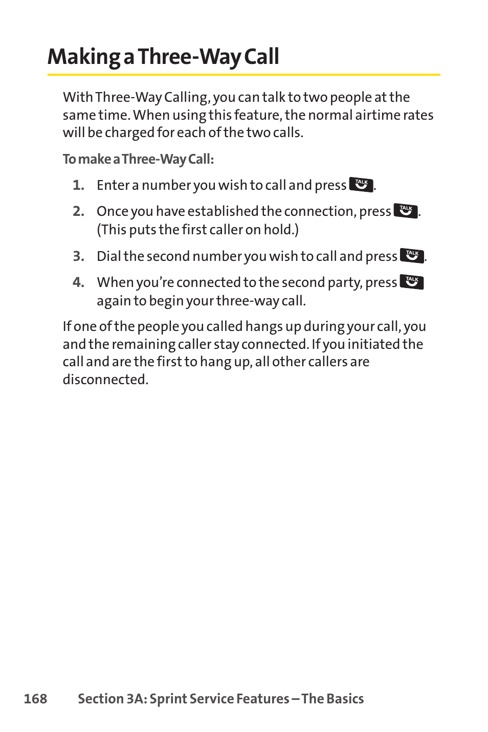 Making a three-way call | Sprint Nextel SprintVision Katana 2 User Manual | Page 184 / 236