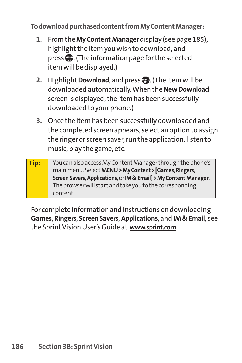 Sprint Nextel SprintVision Katana 2 User Manual | Page 202 / 236